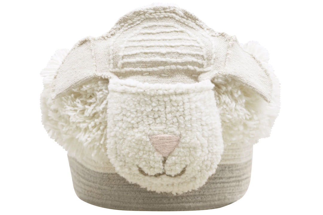 pink nose sheep woolable basket by lorena canals wo bsk nose 6