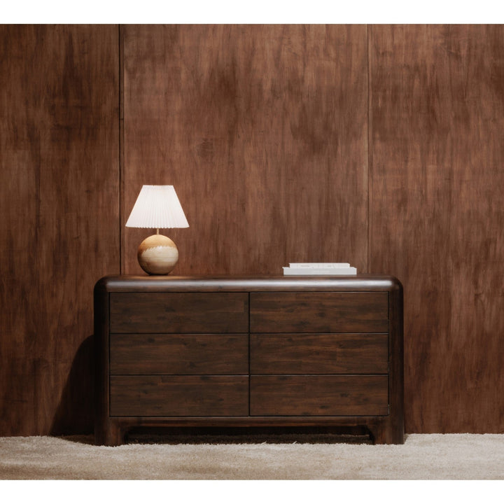 Rowan 6 Drawer Dresser Dark Brown 12