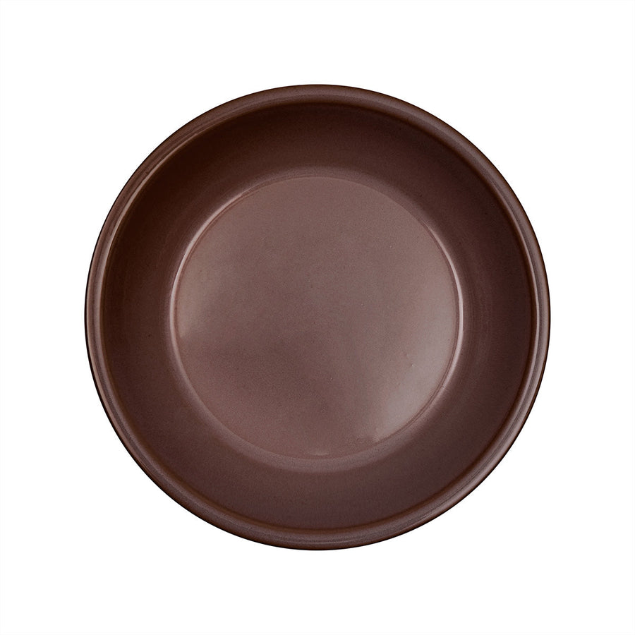 yuka deep plate set of 2 in dark terracotta 1
