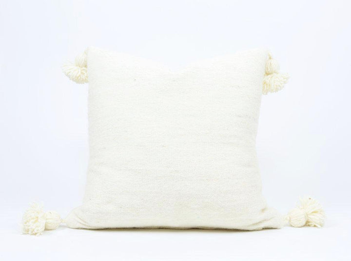 Asma White Moroccan Silk Pillow 1
