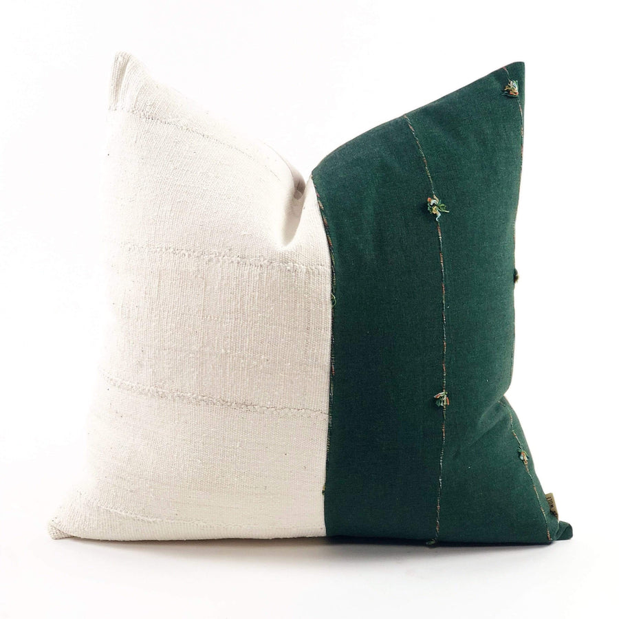 Set White African Mud Cloth Pillow 1