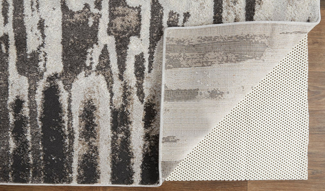 Kayden Abstract Gray/Charcoal Gray Rug - Open Box 5