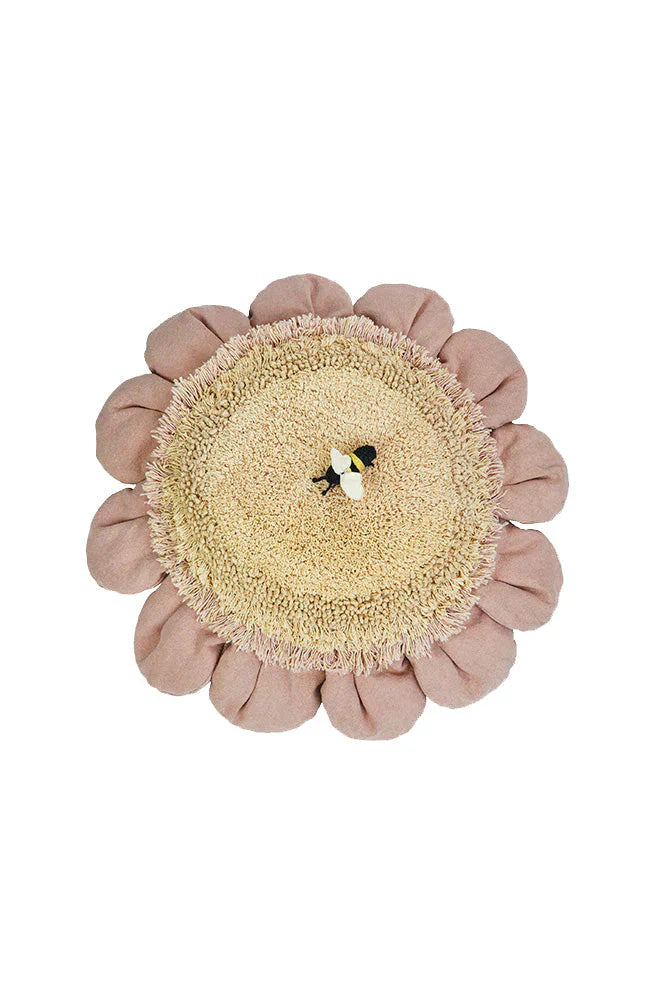 Pink Daisy Floor Cushion 1