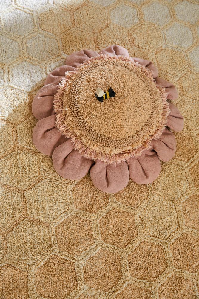 Pink Daisy Floor Cushion 7