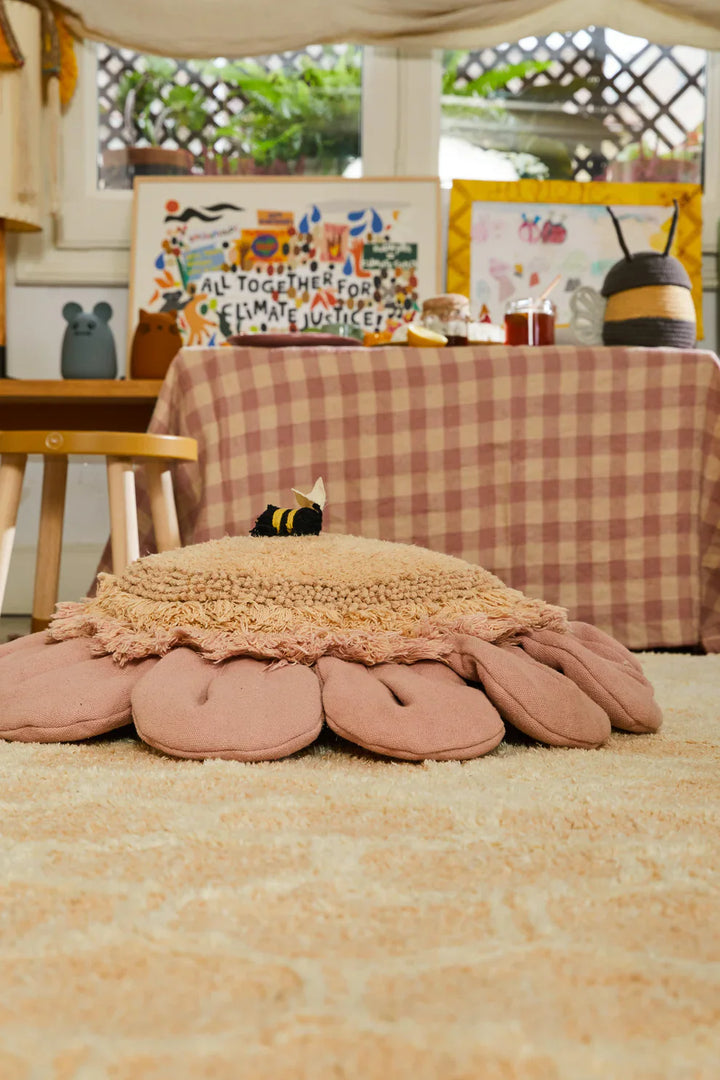 Pink Daisy Floor Cushion 6