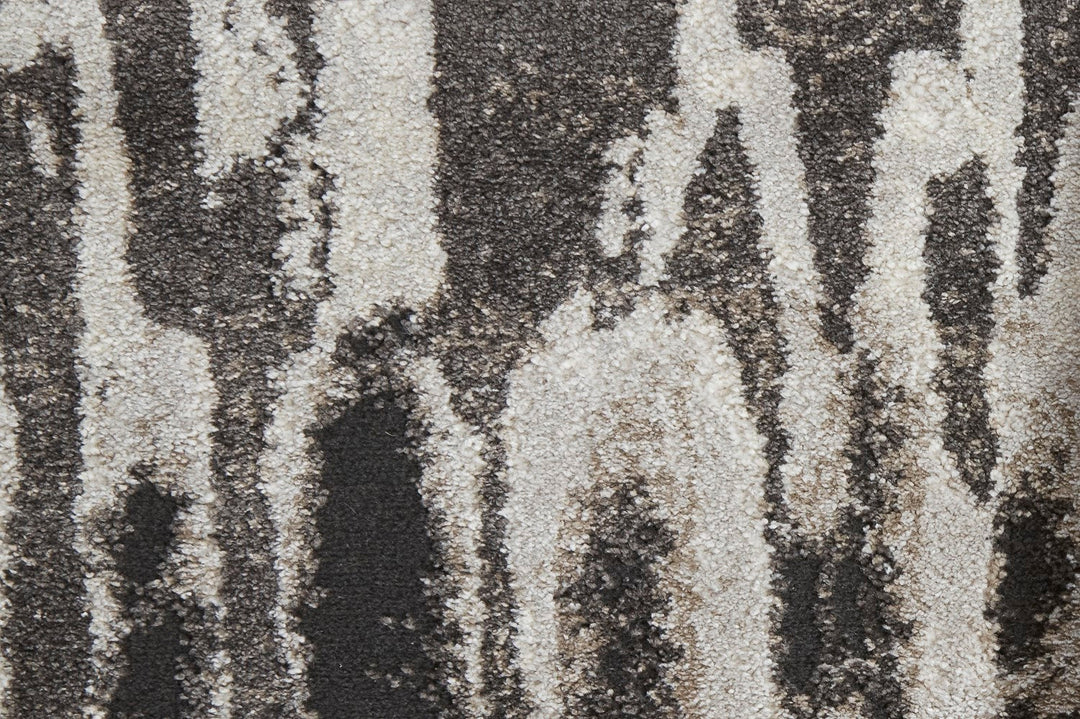 Kayden Abstract Gray/Charcoal Gray Rug - Open Box 2
