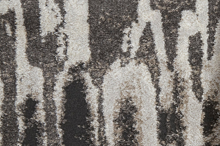 Kayden Abstract Gray/Charcoal Gray Rug - Open Box 2