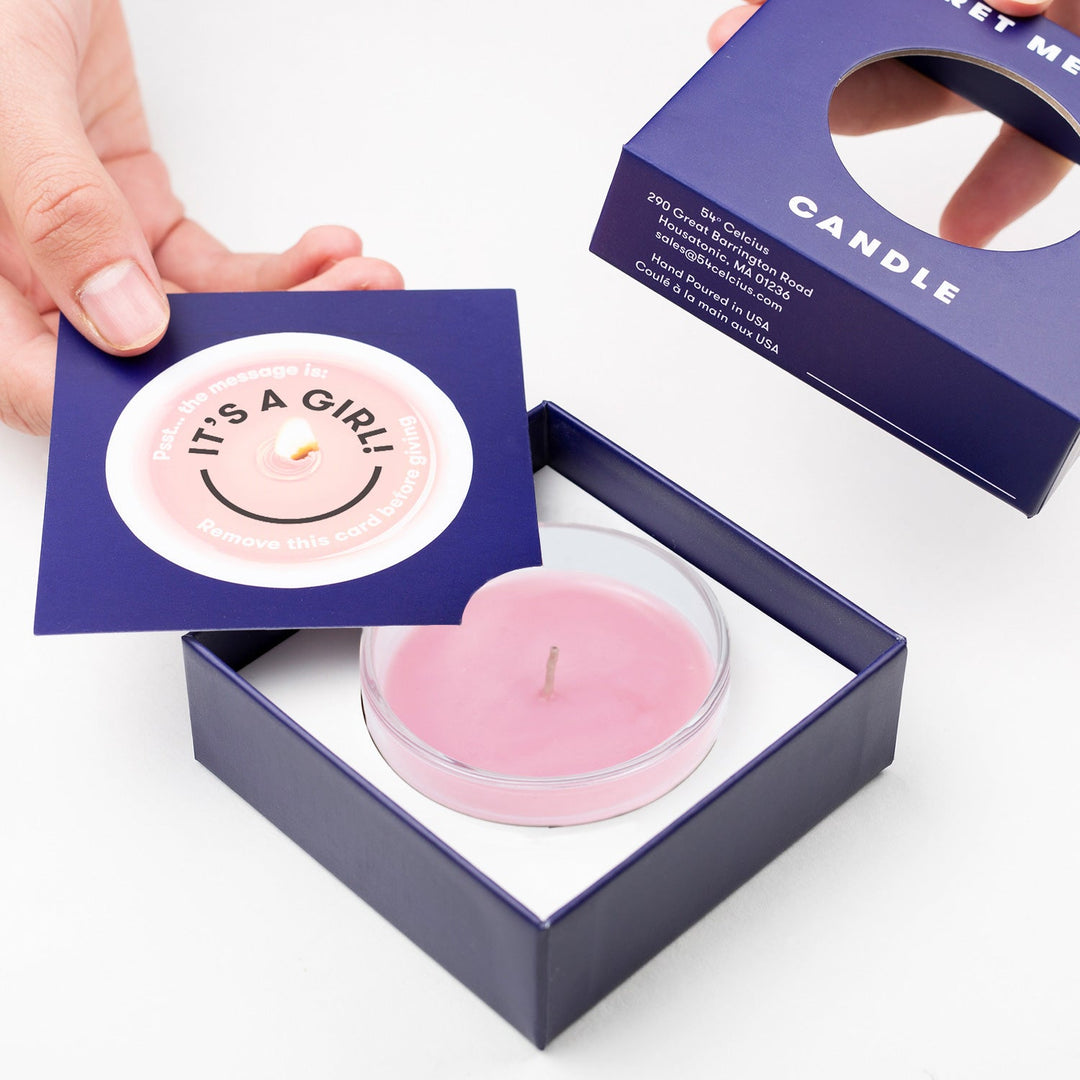 its a girl secret message candle 2