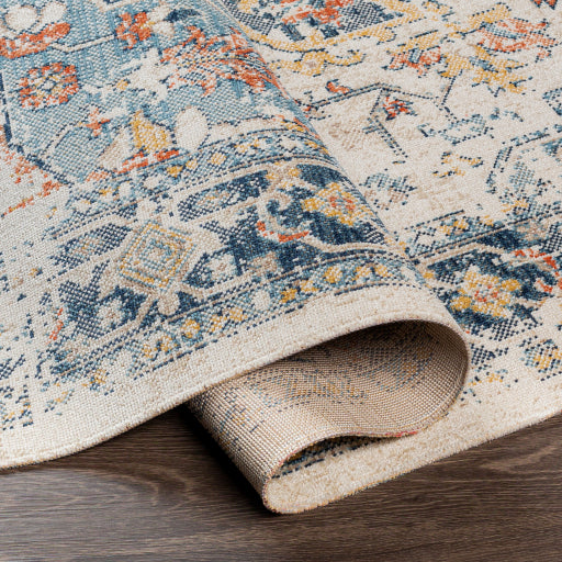 Huntington Beach Indoor/Outdoor Blue Rug Fold Image