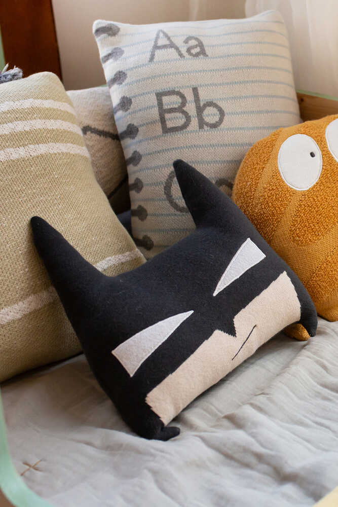 Batboy Knitted Cushion 4
