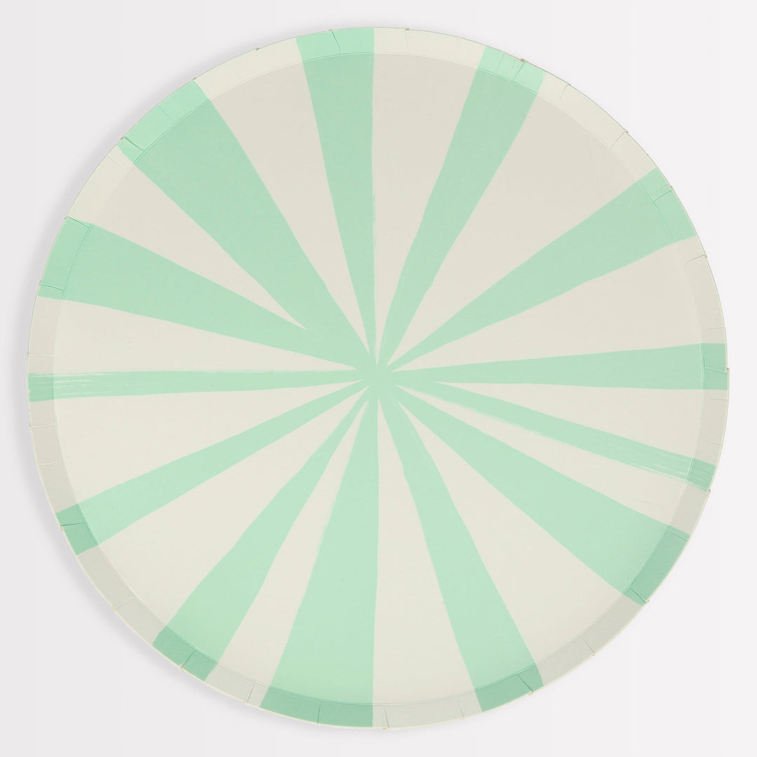 mint stripe partyware by meri meri mm 224496 3