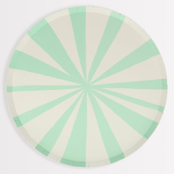 mint stripe partyware by meri meri mm 224496 3