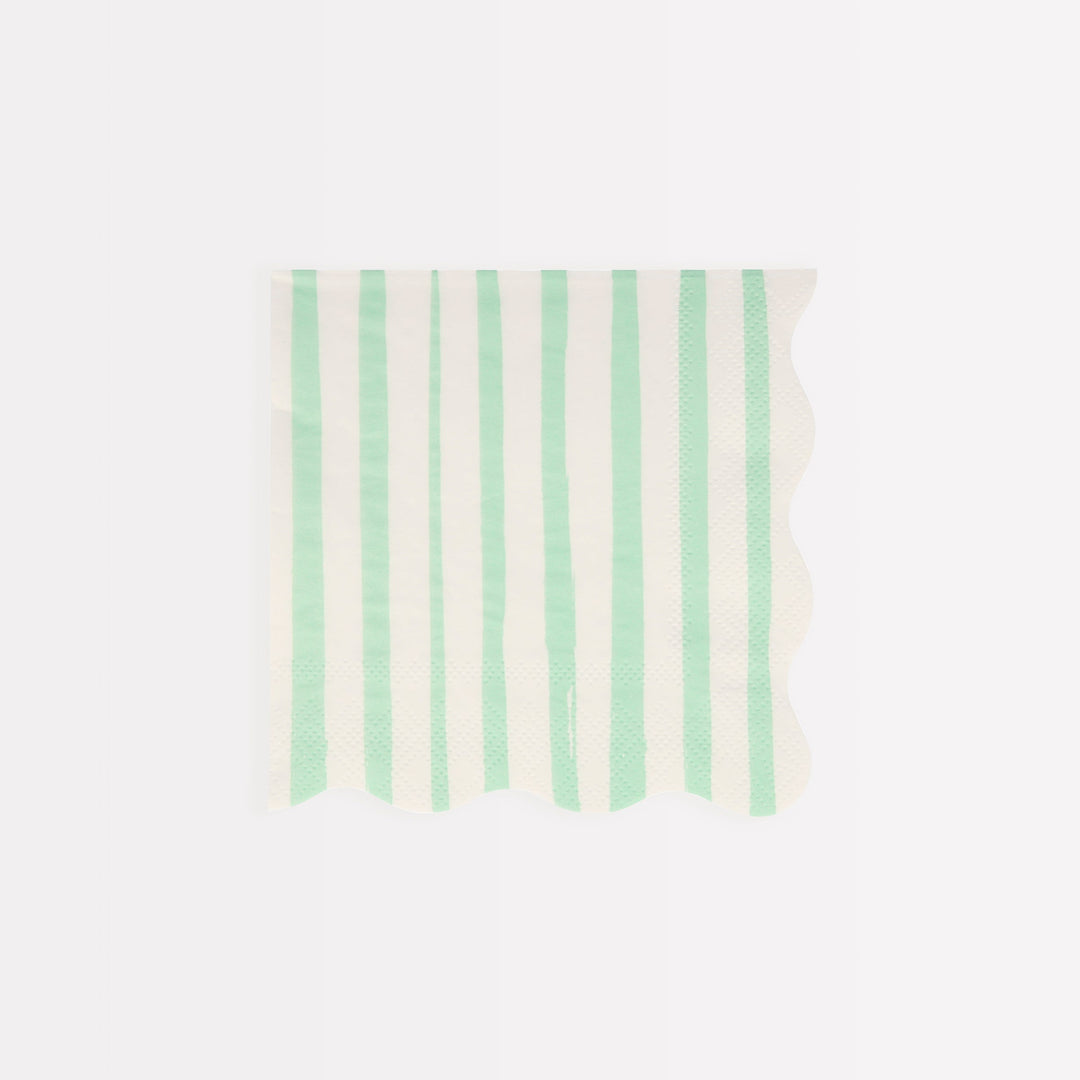 mint stripe partyware by meri meri mm 224496 5