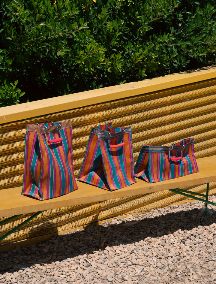 Recycled Plastic Stripe Bag - Rectangle D15