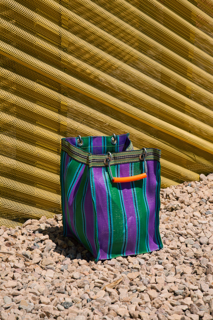 Recycled Plastic Stripe Bag - Rectangle D30