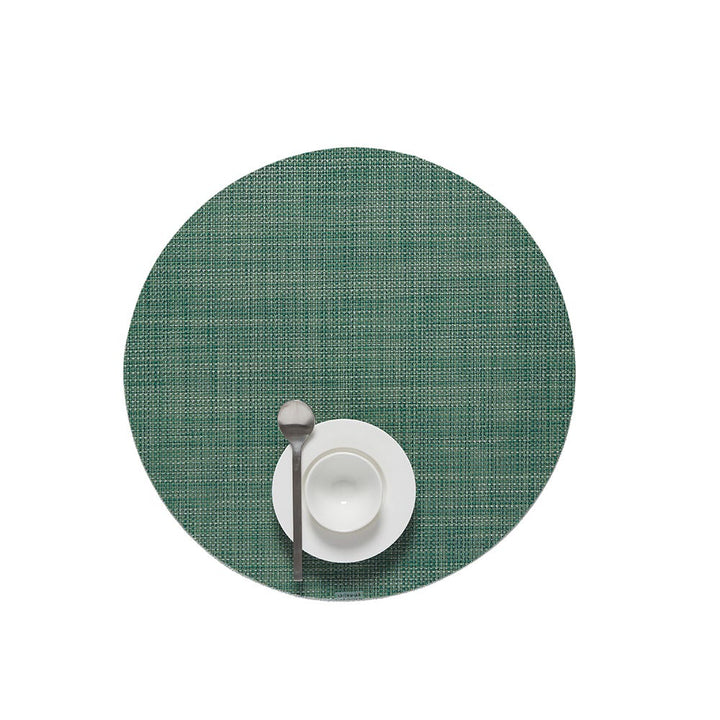 mini basketweave round placemat by chilewich 100408 002 12
