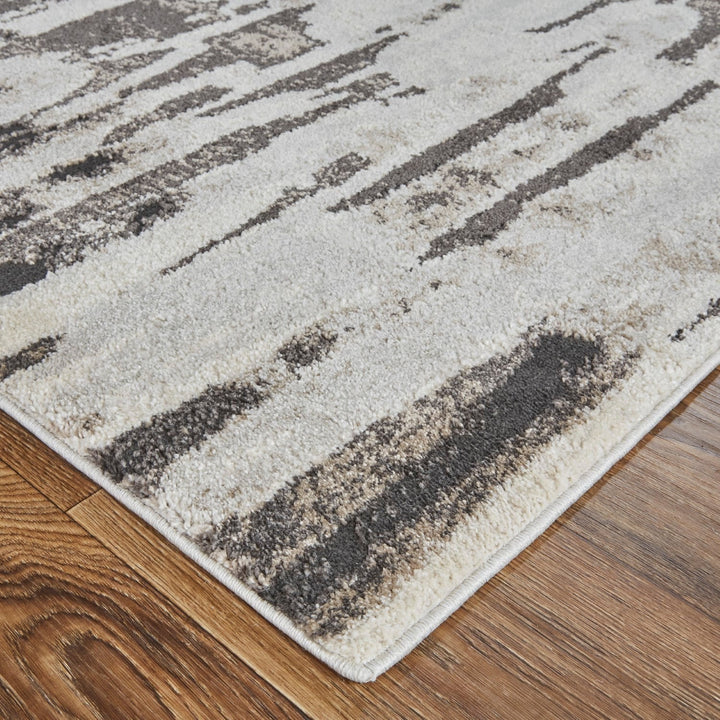 Kayden Abstract Gray/Charcoal Gray Rug - Open Box 4