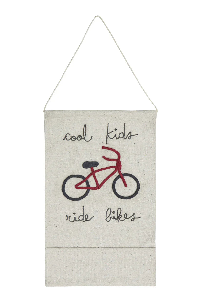 Cool Kids Ride Bikes Wall Pocket Hanger 1
