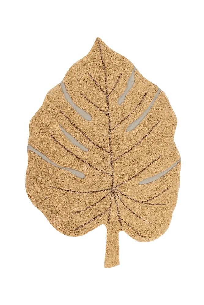 Monstera Honey Washable Rug 1