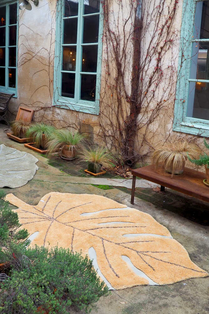 Monstera Honey Washable Rug 4