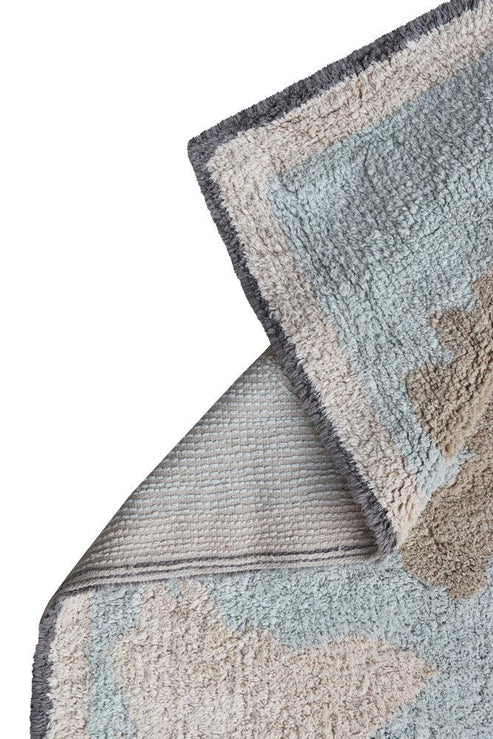 Vintage Map Washable Rug 2