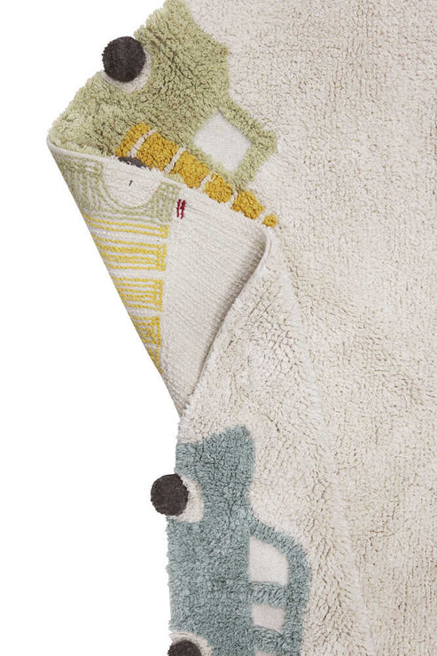 Wheels Washable Round Rug 2