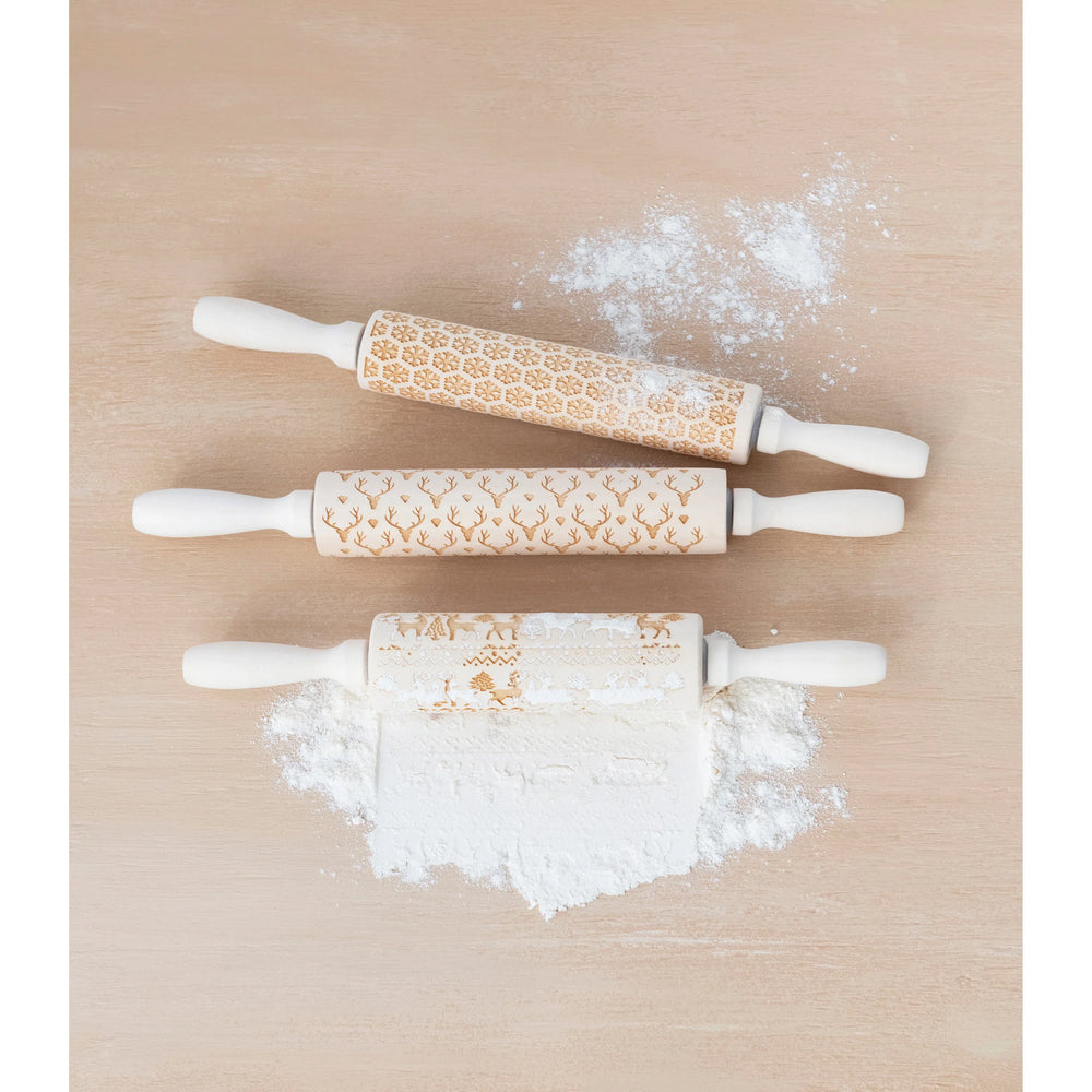 carved wood rolling pin in various styles 2