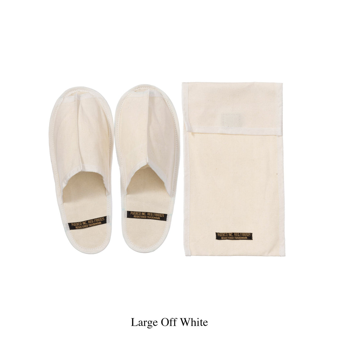 Waxed Canvas Portable Slipper - Large - Off White