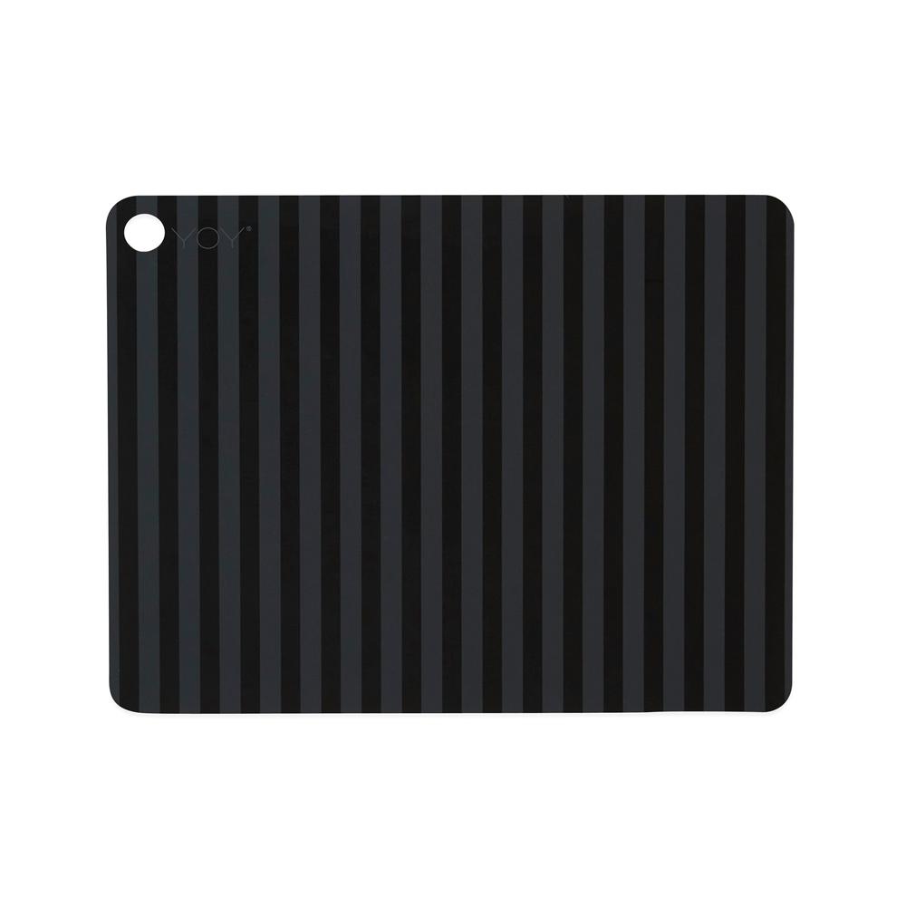 Pack of 2 Placemat Stripe in Anthracite