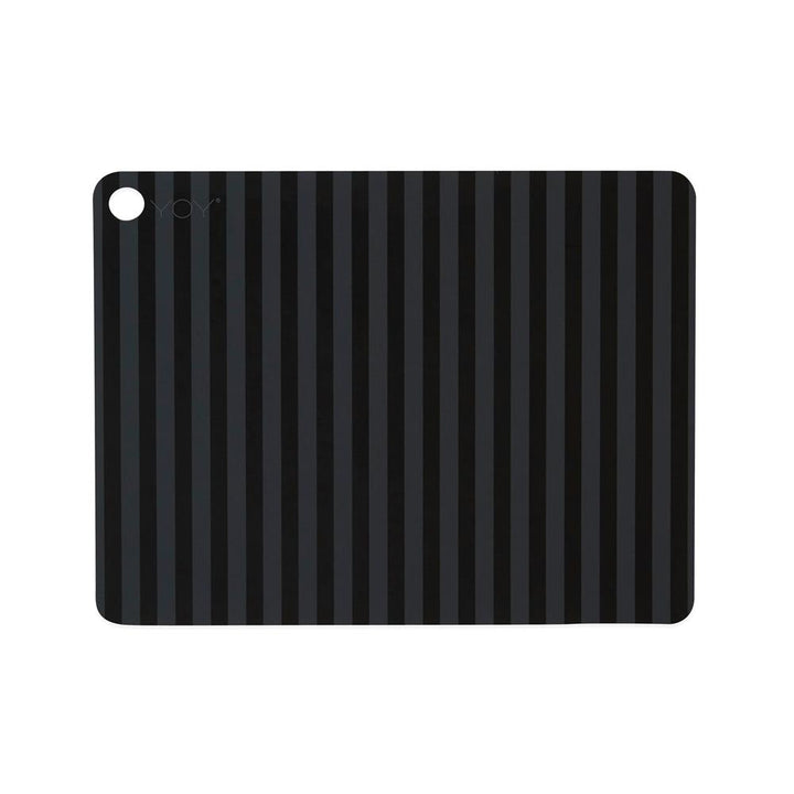 Pack of 2 Placemat Stripe in Anthracite