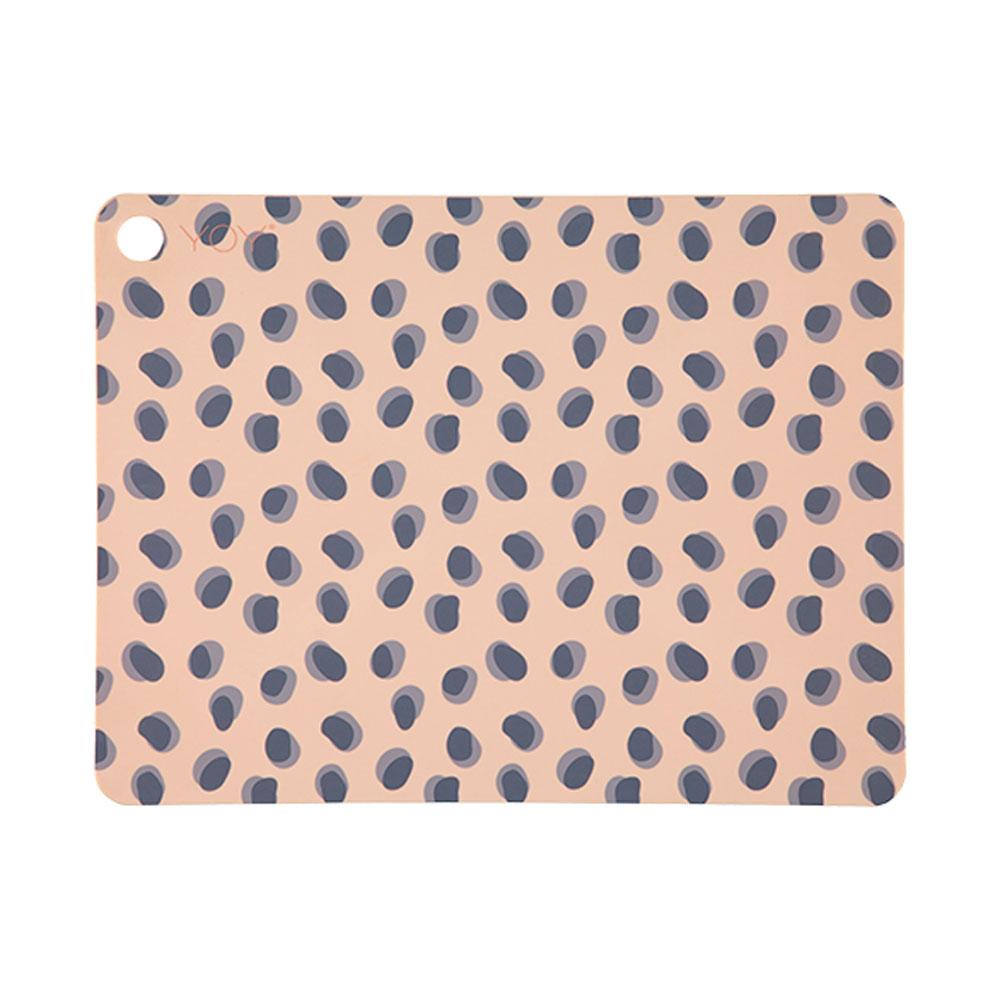Pack of 2 Placemat Leopard Dots in Camel