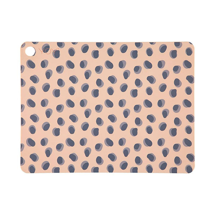 Pack of 2 Placemat Leopard Dots in Camel