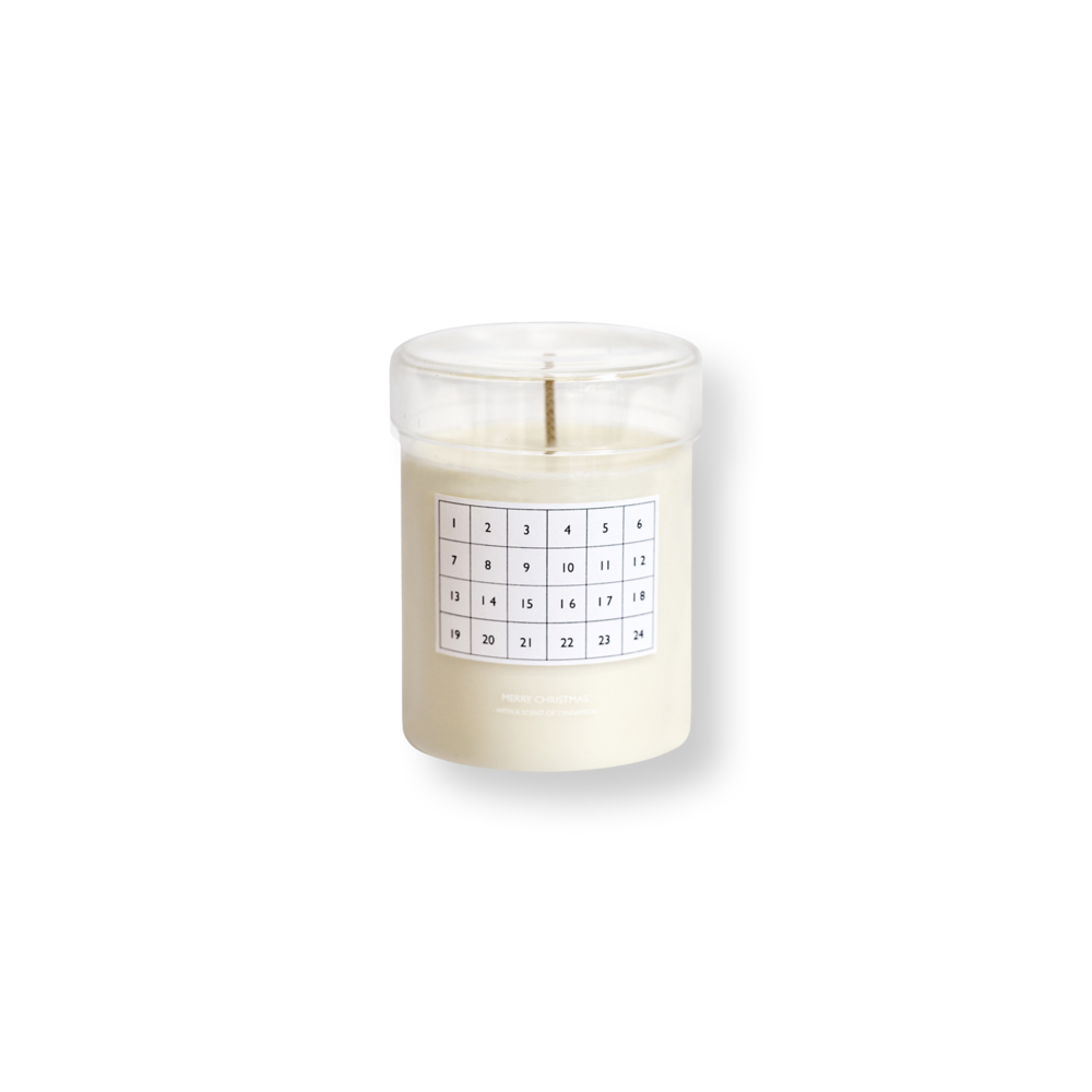 Scented Christmas Calendar Candle in Various Colors