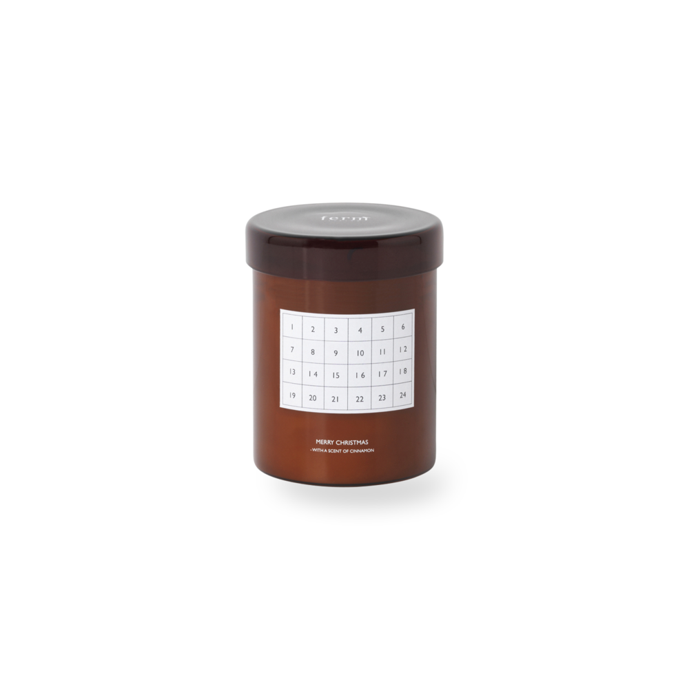 Scented Christmas Calendar Candle in Various Colors