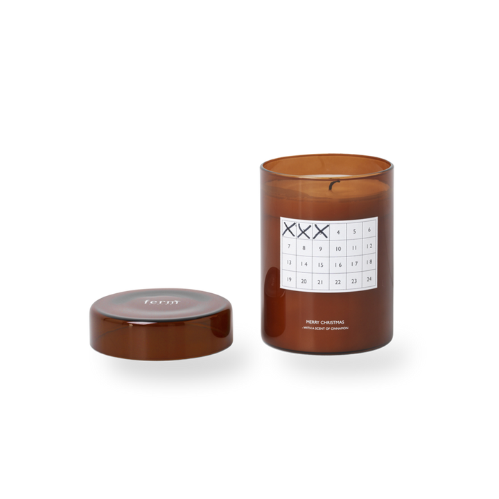 Scented Christmas Calendar Candle in Various Colors