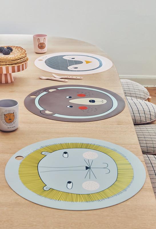 Placemat Penguin in Rose