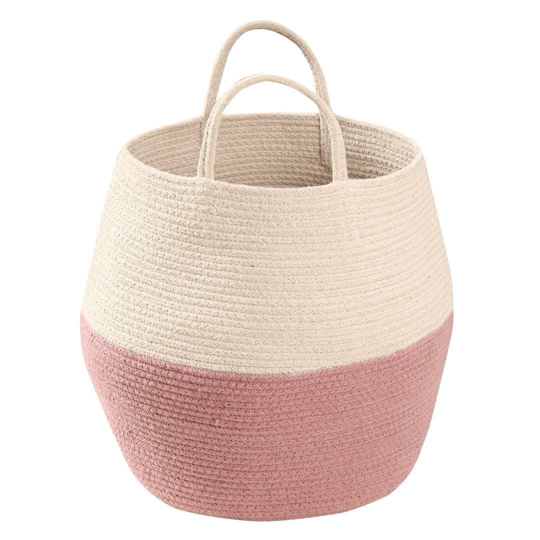 Zoco Basket in Ash Rose & Natural design by Lorena Canals