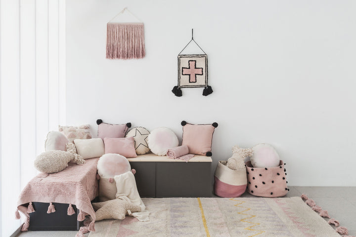 Zoco Basket in Ash Rose & Natural design by Lorena Canals