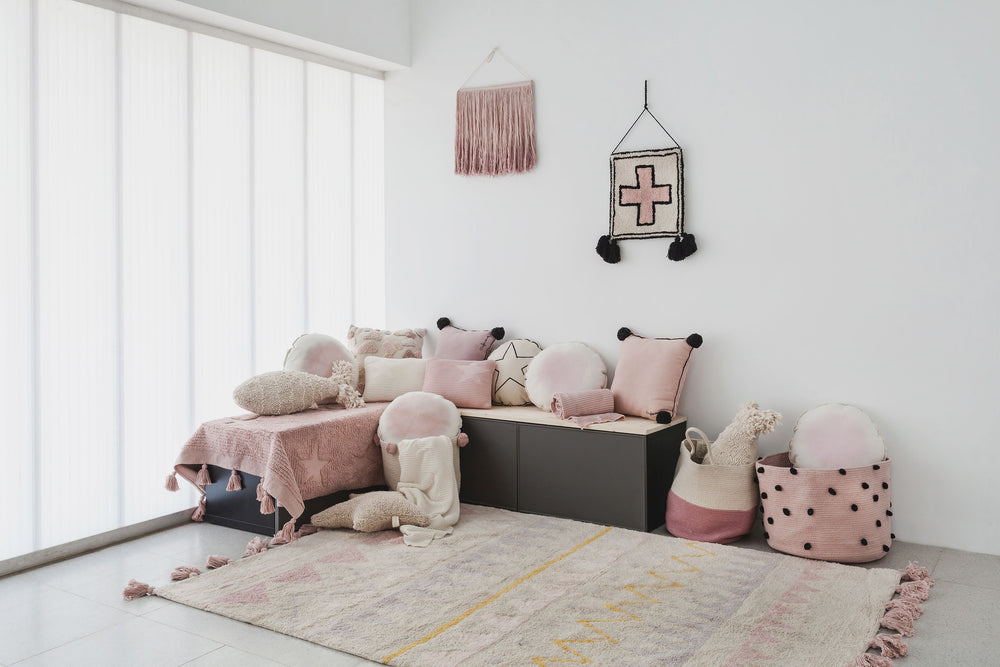 Zoco Basket in Ash Rose & Natural design by Lorena Canals