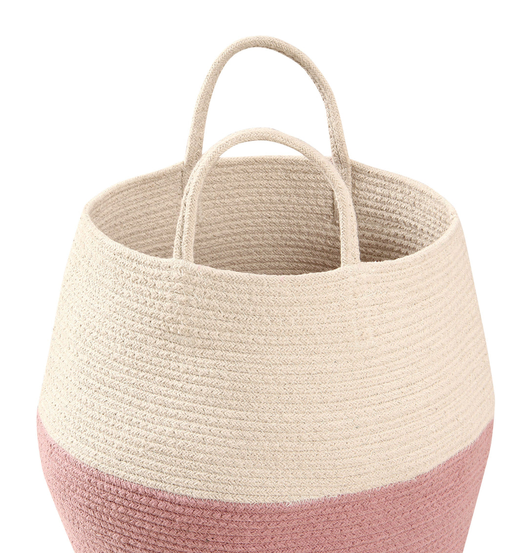 Zoco Basket in Ash Rose & Natural design by Lorena Canals