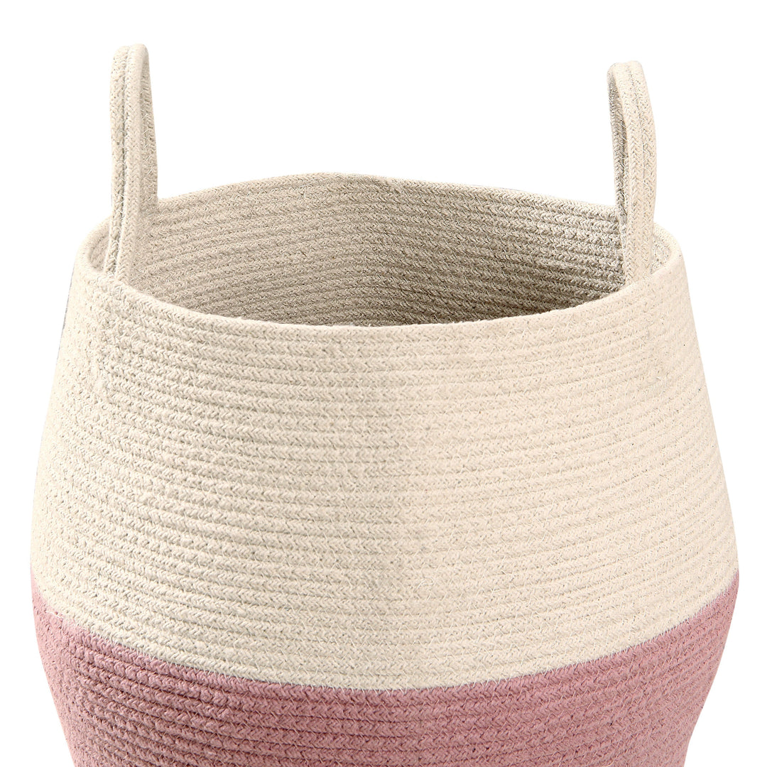Zoco Basket in Ash Rose & Natural design by Lorena Canals