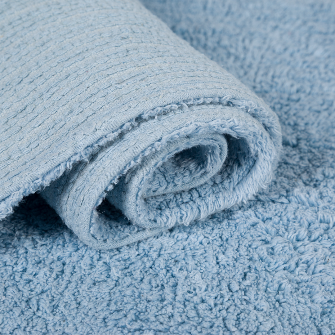Stars Washable Rug in Blue & White