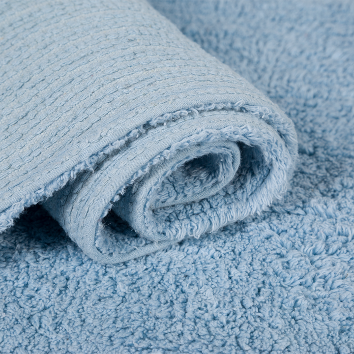 Stars Washable Rug in Blue & White