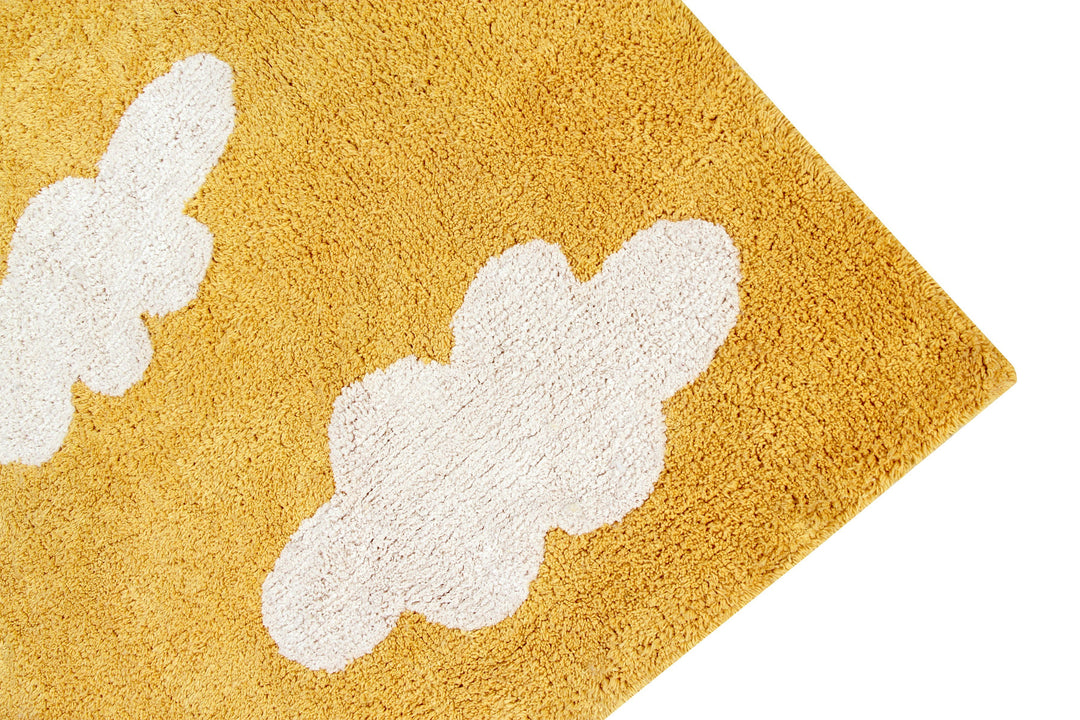 Clouds Rug in Mustard design by Lorena Canals