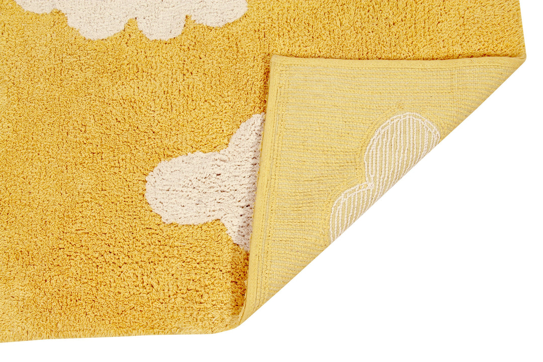 Clouds Rug in Mustard design by Lorena Canals