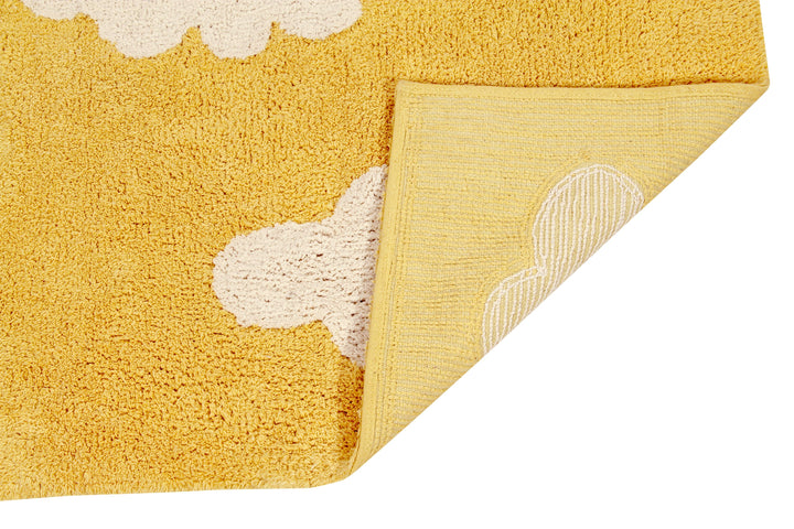 Clouds Rug in Mustard design by Lorena Canals