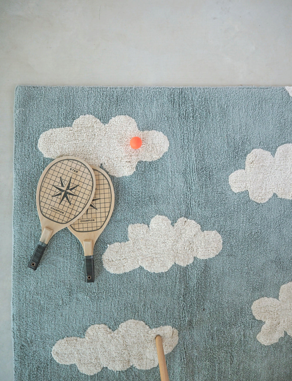 Clouds Rug in Vintage Blue design by Lorena Canals