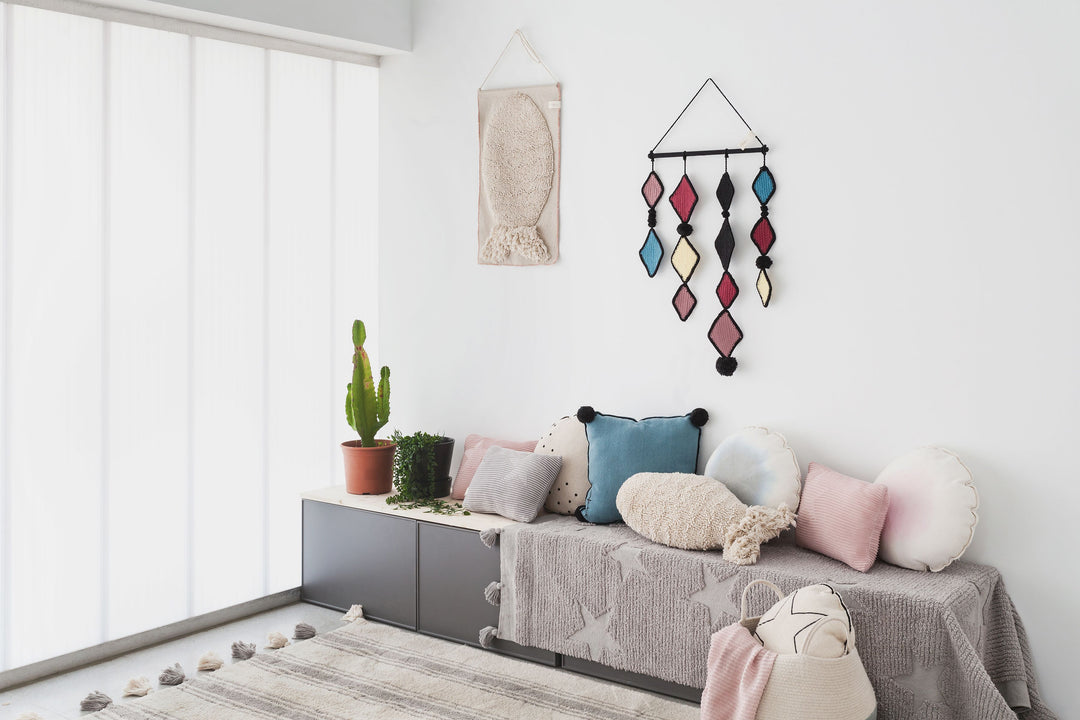 Hippy Stars Rug in Grey design by Lorena Canals