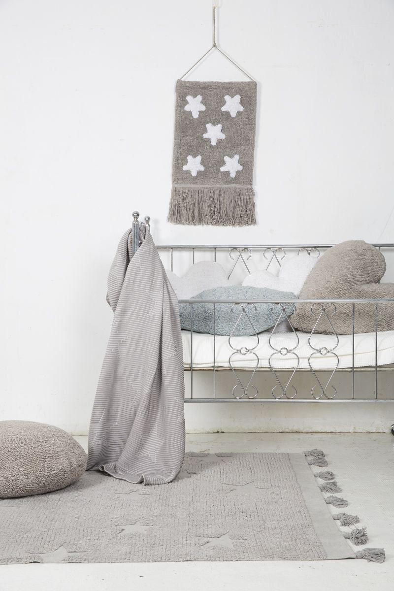 Hippy Stars Rug in Grey design by Lorena Canals