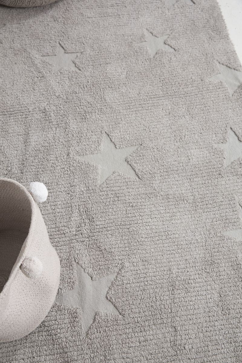 Hippy Stars Rug in Grey design by Lorena Canals